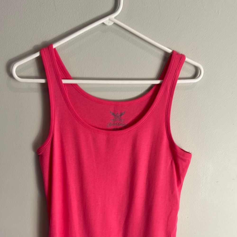 Faded Glory Pink Fitted Tank Top - Picture 4 of 7
